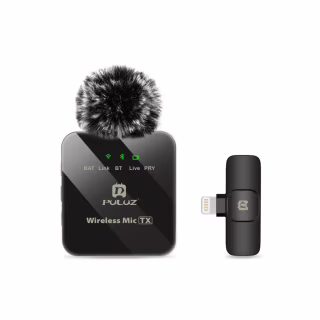 Мікрофон Puluz для iPhone/iPad 8-контактний приймач Black (PU645B)