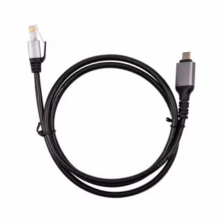 Дата кабель USB-C to RJ45 Ethernet 1.0m PowerPlant (CA914913)