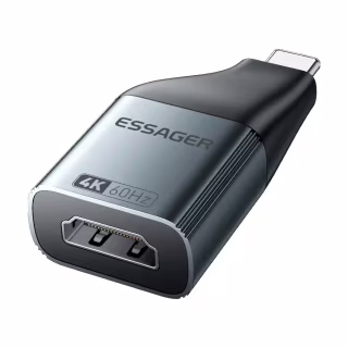 Переходник HDMI F to USB-C M 4K60Hz Essager (EZJHD60-MJ0G-P)