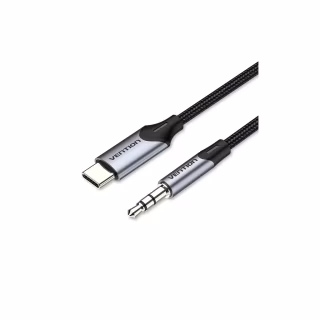 Кабель мультимедійний USB-C to 3.5mm M 1.0m gray Vention (BGKHF)