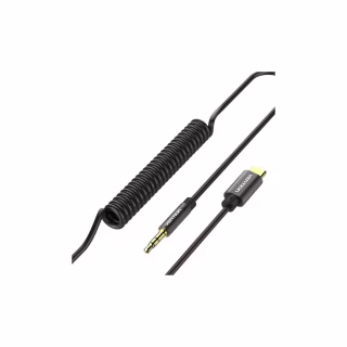 Кабель мультимедийный USB-C to 3.5mm M 1.0m black Vention (BGABF)