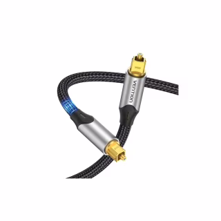 Кабель мультимедийный Optical Toslink 1.5m 5.1ch gray Vention (BAVHG)
