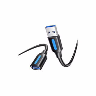 Дата кабель USB 3.2 AM/AF 1.5m 10Gbps PVC black Vention (CBOBG)