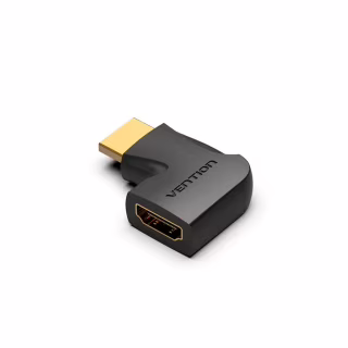 Переходник HDMI M to HDMI F 4K60Hz 90° corner black Vention (AIPB0)