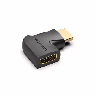 Переходник HDMI M to HDMI F 4K60Hz 90° corner black Vention (AIQB0)