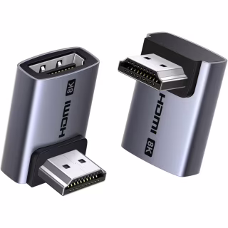 Перехідник HDMI M to HDMI F 8K60Hz 48Gbps 90° corner black Ugreen (85632)