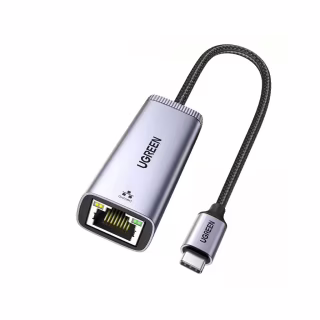 Перехідник USB-C to RJ45 Ethernet 1000Mbps gray Ugreen (40322)
