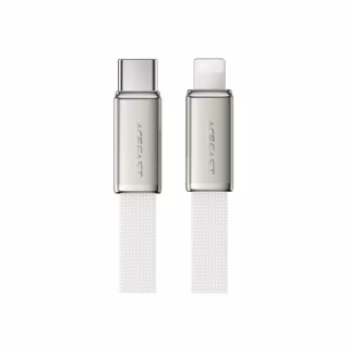 Дата кабель USB 2.0 AM to Lightning 1.2m 30W nylon white Acefast (6974316286240)