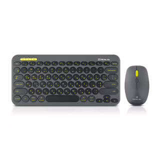 Комплект REAL-EL KIT-635W Wireless/Bluetooth Black (EL123100057)