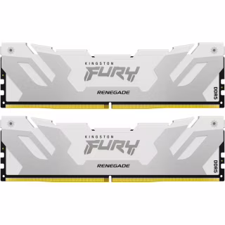 Модуль пам'яті для комп'ютера DDR5 64GB (2x32GB) 6400 MHz Renegade White XMP Kingston Fury (ex.HyperX) (KF564C32RWK2-64)
