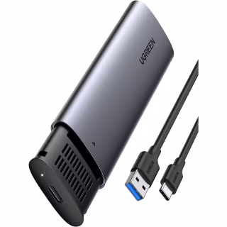 Карман внешний Ugreen USB-C to M.2 B-Key/M+B Key SSD 5Gbps SATA 3.0 aluminum 0.5m (10903)