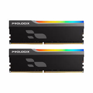 Модуль пам'яті для комп'ютера DDR5 32GB (2x16GB) 6000 MHz Onyx Black RGB Prologix (PRO32GB6000YBR5K)
