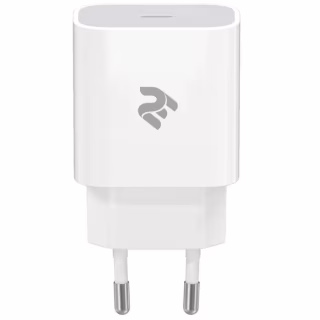 Зарядное устройство 2E USB-C Wall Charger PD3.0 DC5V/3A, 20W, white (2E-WC1USBC20W-W)