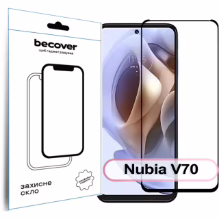 Скло захисне BeCover Nubia V70 Black (713454)