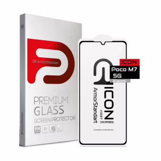 Стекло защитное Armorstandart Icon Xiaomi Poco M7 5G Black (ARM85173)