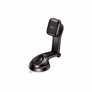 Универсальный автодержатель XO C106 Dashboard suction cup adjustable magnetic Phone holder Black (6920680830343)