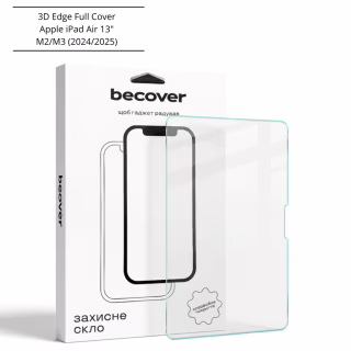 Стекло защитное BeCover 3D Edge Full Cover Apple iPad Air 13" M2/M3 (2024/2025) (714775)