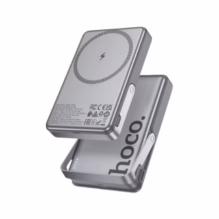 Батарея универсальная HOCO 10000mAh Sunlight PD/20W Magnetic with stand Metal Grey (Q36A / 714987)