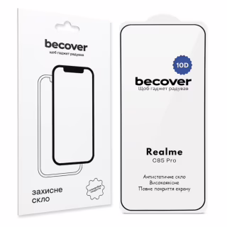 Стекло защитное BeCover 10D Realme C85 Pro Black (715705)