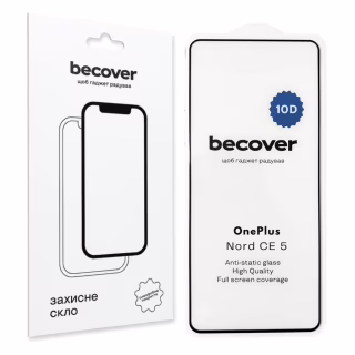 Стекло защитное BeCover 10D OnePlus Nord CE 5 Black (715935)