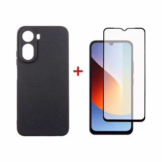 Чохол до мобільного телефона Dengos Carbon Cover + Glass Xiaomi Redmi A7 Pro Black (DG-KM-202)