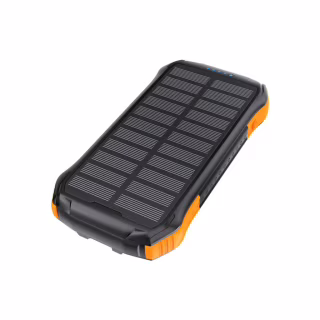 Батарея універсальна Choetech 10000mAh, 5V/2.1A, solar panel, Qi-5W, Black-Orange (B659-OR)