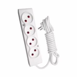 Сетевой удлинитель TECCO 5м 4 поста white (8681277841507)