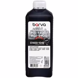Чорнило Barva Canon PGI-1400/PGI-2400 1 л, special pigment, black (C1400-1042)