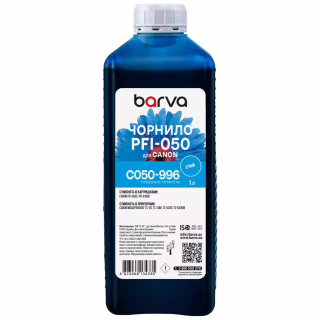 Чернила Barva Canon PFI-050 Special, 1 л, Cyan pigmented (C050-996)