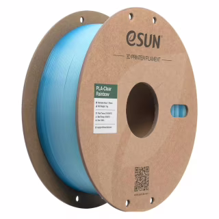 Пластик для 3D-принтера eSUN PLA Clear Rainbow 1,75mm 1kg Transl BLUE WHITE (PLA-CLRB175T-UW1P1)