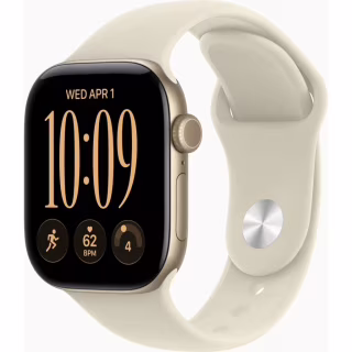 Смарт-часы Apple Watch Series 12 GPS 42mm Light Gold Aluminium Case with Sand Sport Band - S/M (MJED4RK/A)