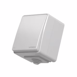 Вимикач Videx BINERA IP65 зовнішній 1кл сірий (VF-BNW11-36125)