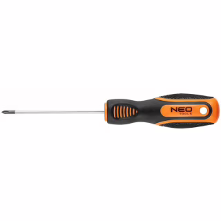 Отвертка Neo Tools крестовая, PH0 x 75 мм, CrV (04-177)