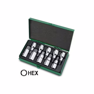 Набор торцевых головок Toptul шестигранник 1/2" Н4-Н19 (GAAD1007)