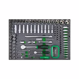 Набор инструментов Toptul в ложементе 1/4", 1/2" 133шт (GEDD348)