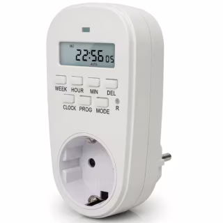 Таймер-розетка EUROELECTRIC 16A/3600W 7дн, White (ST-16A/3,60kW(E))