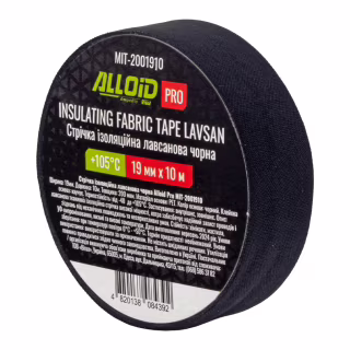 Изоляционная лента Alloid Pro, лавсановая, черная, 200мкм, 19мм×10м (MIT-2001910)