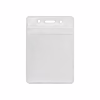Бейдж Optima вертикальний замок zip lock PVC, 91х128 мм (O45629)