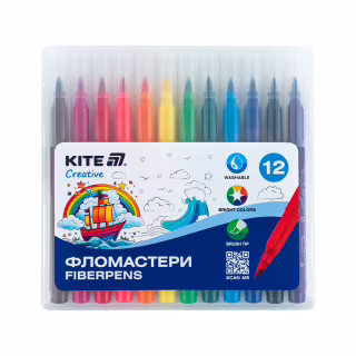 Фломастеры Kite Creative кисточки 12 цветов (K-1150)