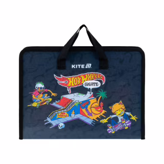 Папка - портфель Kite на молнии A4 Hot Wheels, 1 отделение (HW25-202)