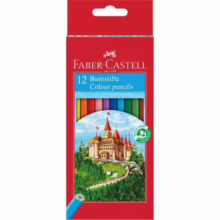 Карандаши цветные Faber-Castell Замок та лицарі,12 кольорів (120112) (5514)