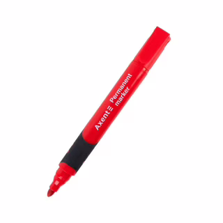 Маркер Axent Permanent Comfort Grip 2542-A, 2 мм круглий червоний (2542-06-A)