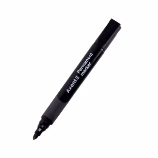 Маркер Axent Permanent Comfort Grip 2542-A, 2 мм круглий чорний (2542-01-A)