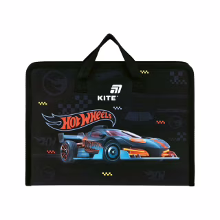 Папка - портфель Kite на блискавці A4 Hot Wheels, 1 відділення (HW26-202)