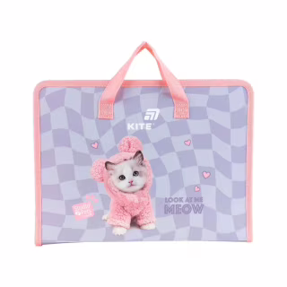 Папка - портфель Kite на блискавці A4 Studio Pets, 1 відділення (SP26-202)