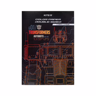 Кольоровий папір Kite А4 двосторонній Transformers 15арк/15 кол (TF24-250)