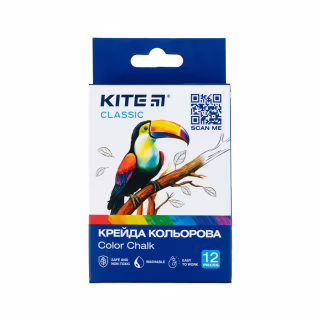 Крейда Kite кольорова Jumbo Classic, 12 кольорів (K-075)