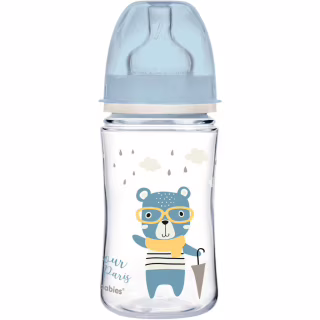 Бутылочка для кормления Canpol babies Bonjour Paris с широким отверстием 240 мл Синяя (35/232_blu)