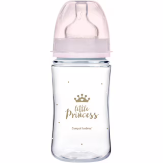 Пляшечка для годування Canpol babies Royal Baby з широким отвором 240 мл Рожева (35/234_pin)