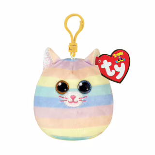 Мягкая игрушка Ty брелок Squish-A-Boos Кошка Heather 12 см (39561)